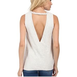 Chaser Back Deep V Muscle Lace Top